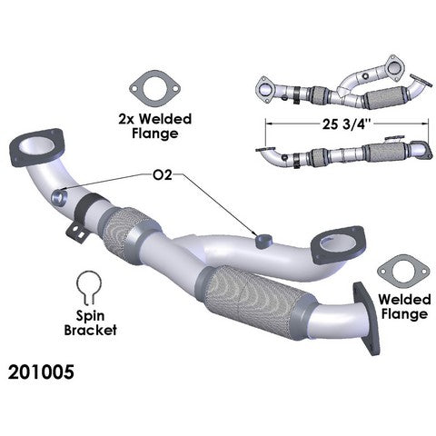 Exhaust Y Pipe OEM Industries 201005