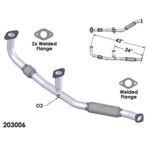 Exhaust Y Pipe OEM Industries 203006