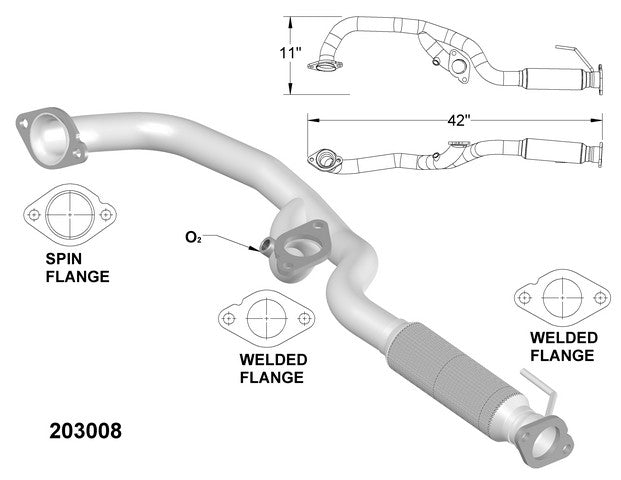 Exhaust Y Pipe OEM Industries 203008