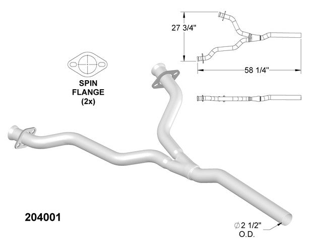 Exhaust Y Pipe OEM Industries 204001
