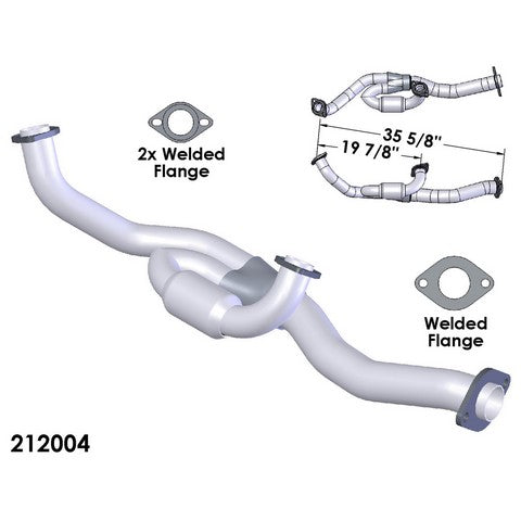 Catalytic Converter and Pipe Assembly OEM Industries 212004