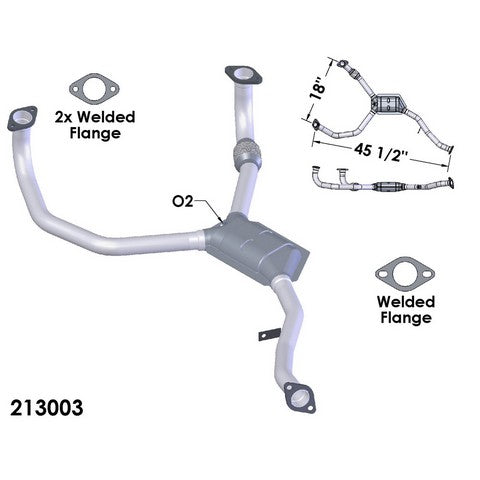 Catalytic Converter and Pipe Assembly OEM Industries 213003