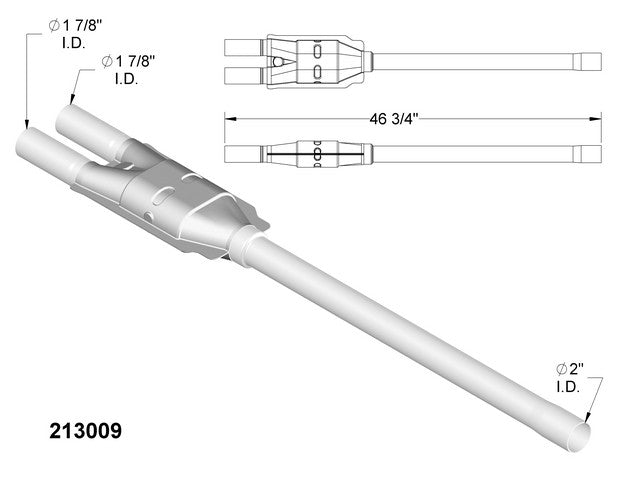 Catalytic Converter and Pipe Assembly OEM Industries 213009