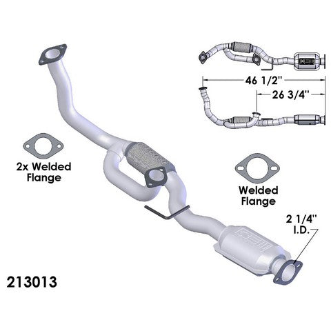 Catalytic Converter and Pipe Assembly OEM Industries 213013