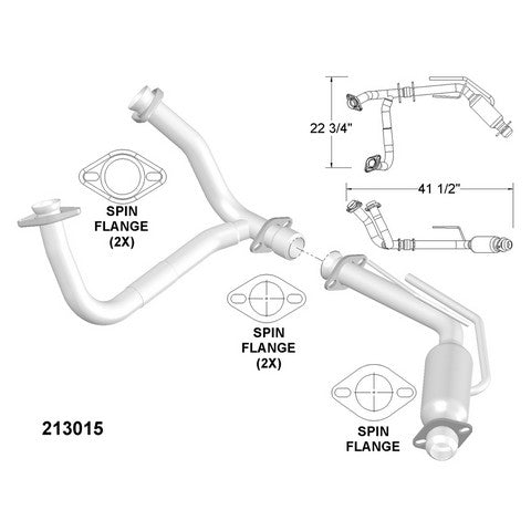 Catalytic Converter and Pipe Assembly OEM Industries 213015