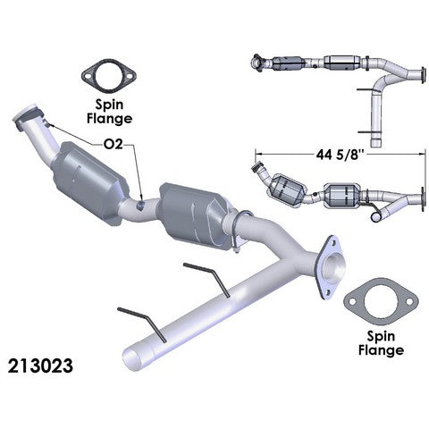 Catalytic Converter and Pipe Assembly OEM Industries 213023