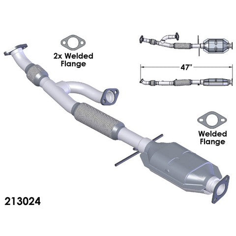 Catalytic Converter and Pipe Assembly OEM Industries 213024