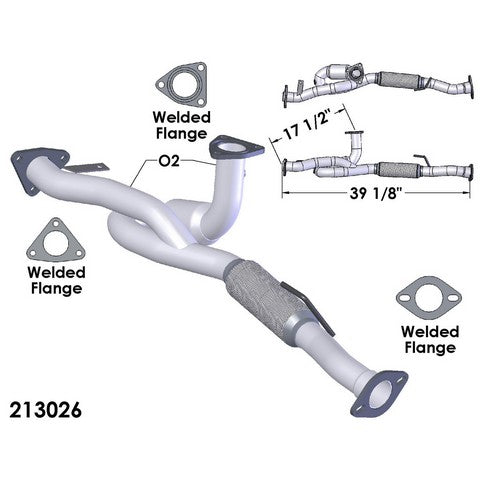 Catalytic Converter and Pipe Assembly OEM Industries 213026