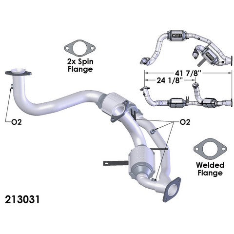 Catalytic Converter and Pipe Assembly OEM Industries 213031