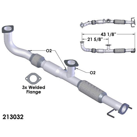 Catalytic Converter and Pipe Assembly OEM Industries 213032