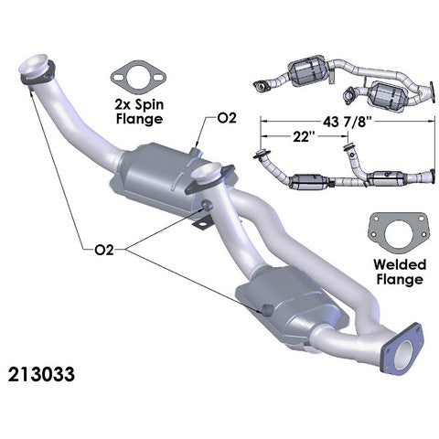Catalytic Converter and Pipe Assembly OEM Industries 213033