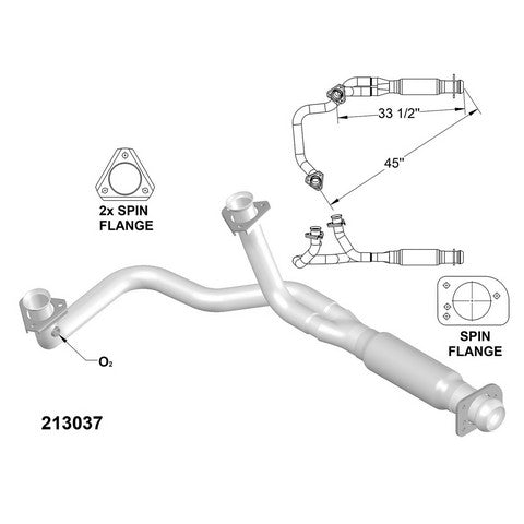 Catalytic Converter and Pipe Assembly OEM Industries 213037