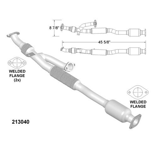 Catalytic Converter and Pipe Assembly OEM Industries 213040