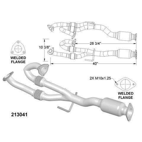 Catalytic Converter and Pipe Assembly OEM Industries 213041