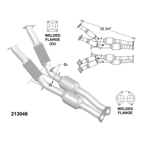 Catalytic Converter and Pipe Assembly OEM Industries 213046
