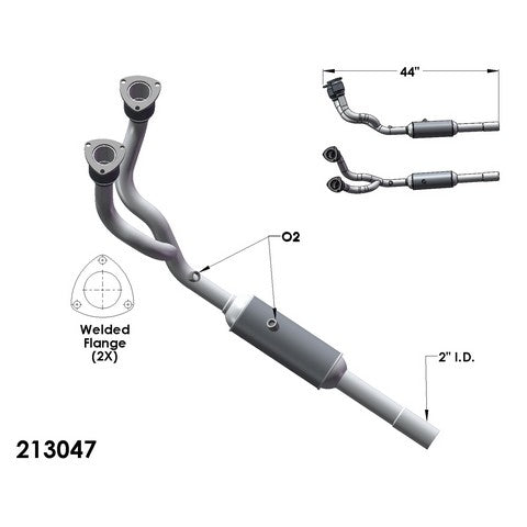 Catalytic Converter and Pipe Assembly OEM Industries 213047
