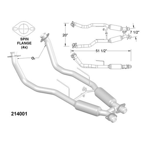 Catalytic Converter and Pipe Assembly OEM Industries 214001