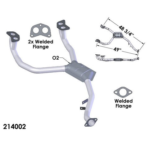 Catalytic Converter and Pipe Assembly OEM Industries 214002