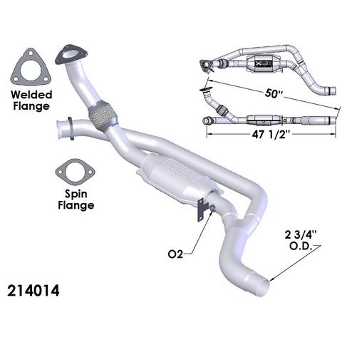 Catalytic Converter and Pipe Assembly OEM Industries 214014