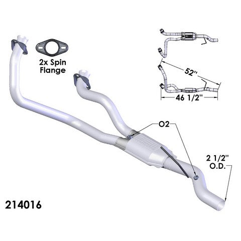 Catalytic Converter and Pipe Assembly OEM Industries 214016