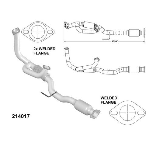 Catalytic Converter and Pipe Assembly OEM Industries 214017