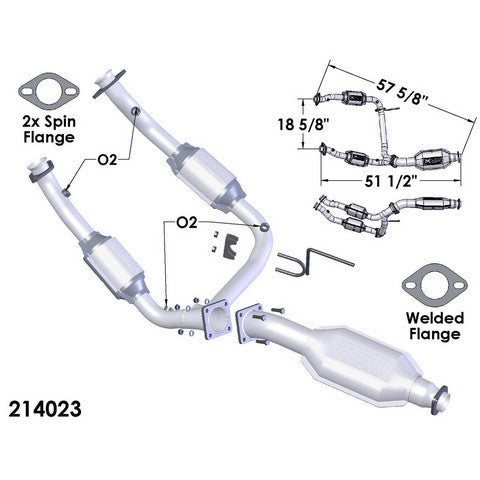 Catalytic Converter and Pipe Assembly OEM Industries 214023