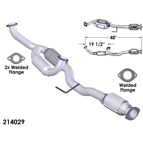 Catalytic Converter and Pipe Assembly OEM Industries 214029