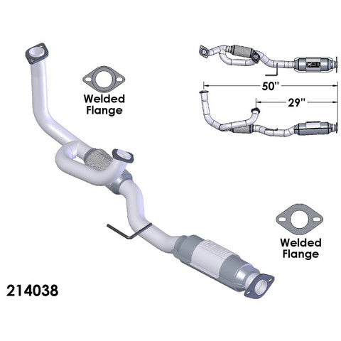 Catalytic Converter and Pipe Assembly OEM Industries 214038