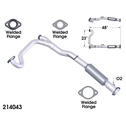 Catalytic Converter and Pipe Assembly OEM Industries 214043
