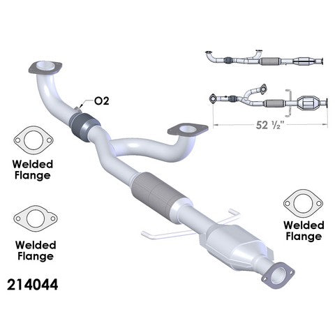 Catalytic Converter and Pipe Assembly OEM Industries 214044