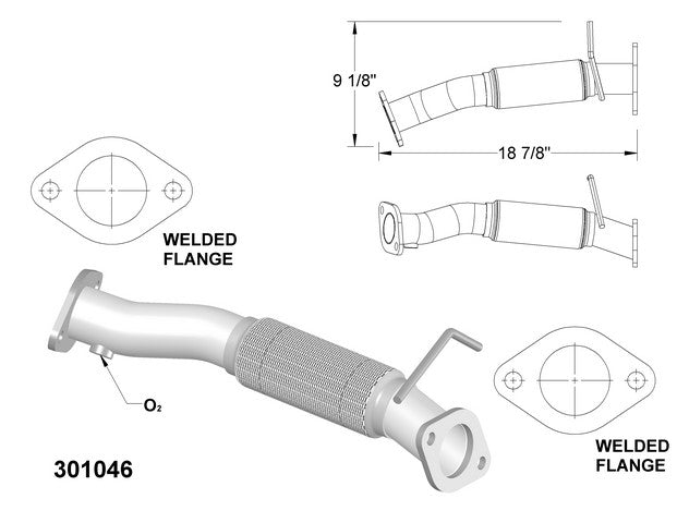 Exhaust Pipe OEM Industries 301046