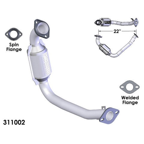 Catalytic Converter and Pipe Assembly OEM Industries 311002