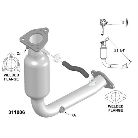 Catalytic Converter and Pipe Assembly OEM Industries 311006