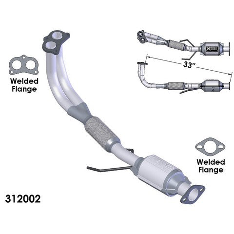 Catalytic Converter and Pipe Assembly OEM Industries 312002