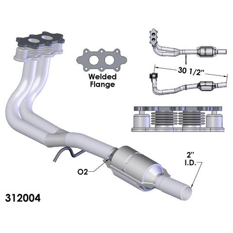 Catalytic Converter and Pipe Assembly OEM Industries 312004