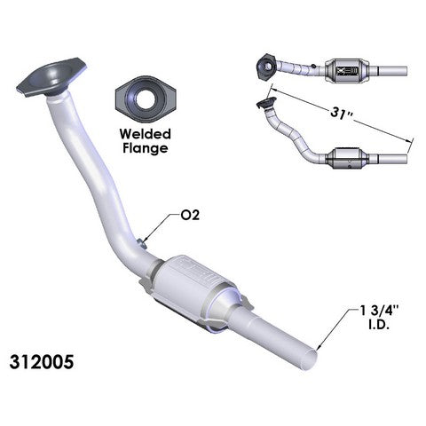 Catalytic Converter and Pipe Assembly OEM Industries 312005
