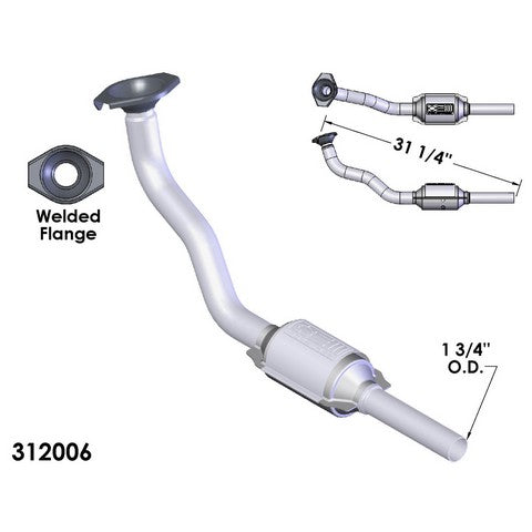 Catalytic Converter and Pipe Assembly OEM Industries 312006