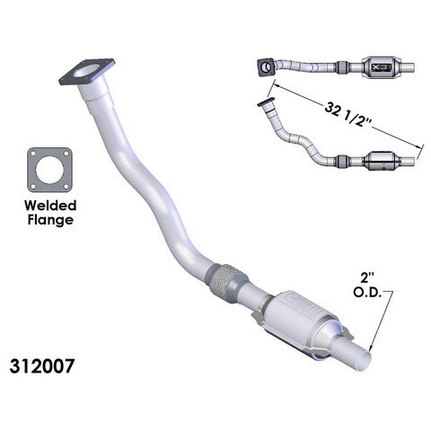 Catalytic Converter and Pipe Assembly OEM Industries 312007