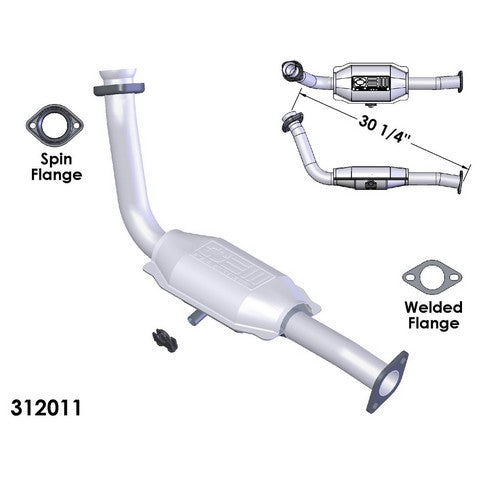 Catalytic Converter and Pipe Assembly OEM Industries 312011