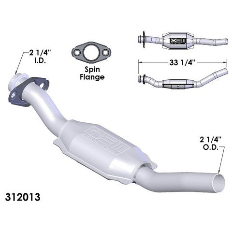Catalytic Converter and Pipe Assembly OEM Industries 312013