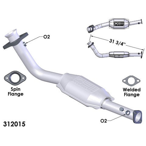 Catalytic Converter and Pipe Assembly OEM Industries 312015