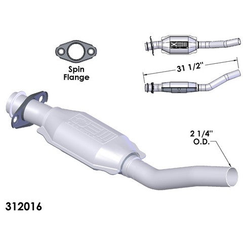 Catalytic Converter and Pipe Assembly OEM Industries 312016