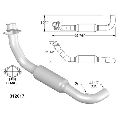 Catalytic Converter and Pipe Assembly OEM Industries 312017