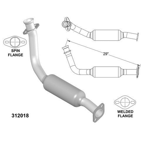 Catalytic Converter and Pipe Assembly OEM Industries 312018