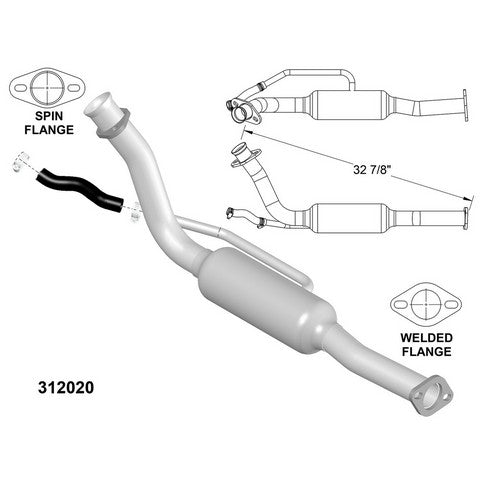 Catalytic Converter and Pipe Assembly OEM Industries 312020