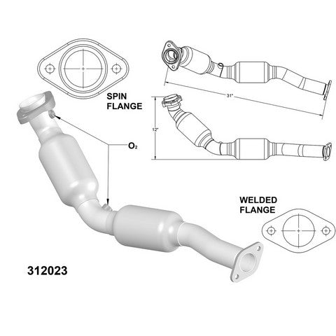 Catalytic Converter and Pipe Assembly OEM Industries 312023