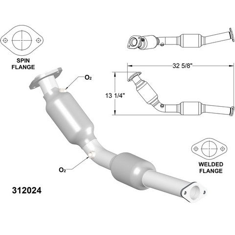 Catalytic Converter and Pipe Assembly OEM Industries 312024