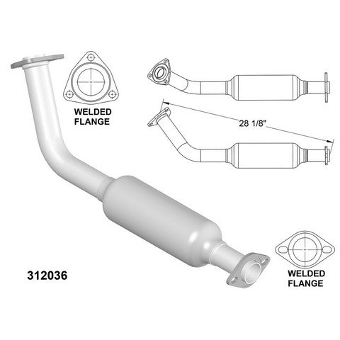 Catalytic Converter and Pipe Assembly OEM Industries 312036