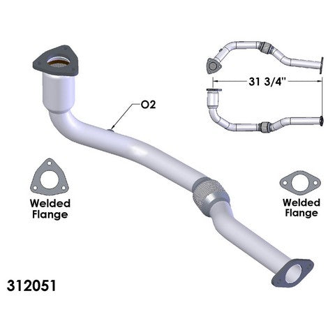 Catalytic Converter and Pipe Assembly OEM Industries 312051