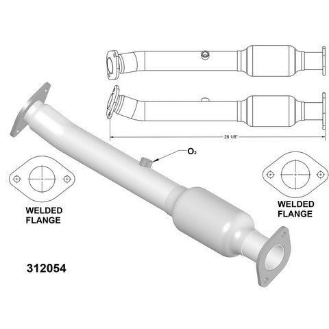 Catalytic Converter and Pipe Assembly OEM Industries 312054
